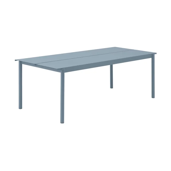 Muuto Table en acier Linear steel table 200 cm Pale blue