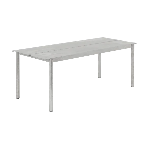 Muuto Table en acier Linear steel table 200 cm Warm galvanized steel