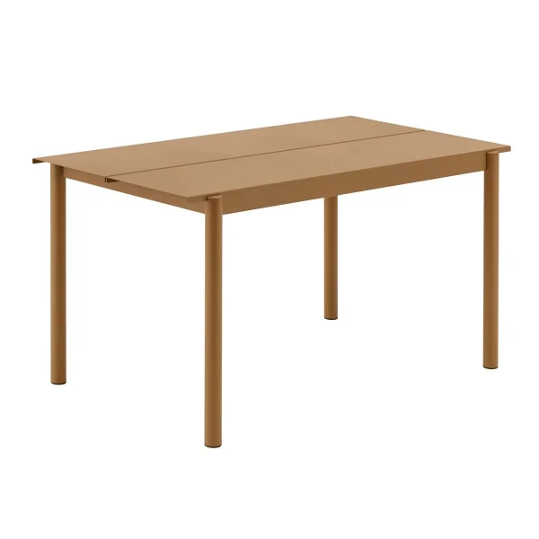 Muuto Table Linear steel table 140x75 cm Burnt orange