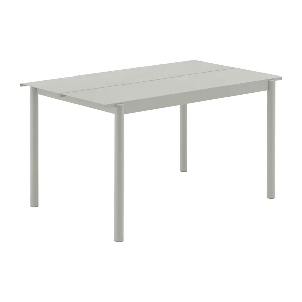 Muuto Table Linear steel table 140x75 cm Grey (RAL 7044)