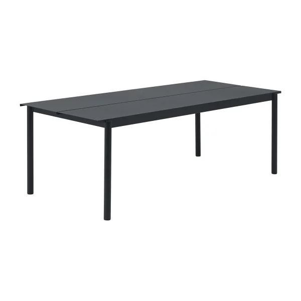 Muuto Table Linear steel table 220x90 cm Black (RAL 7021)