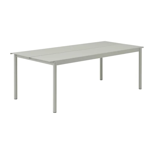 Muuto Table Linear steel table 220x90 cm Grey (RAL 7044)