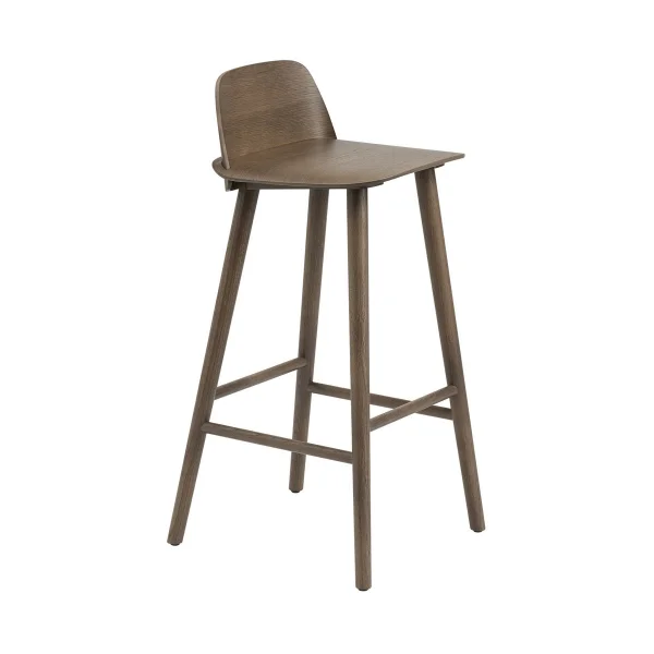 Muuto Tabouret de bar 65 cm Nerd Stained dark brown