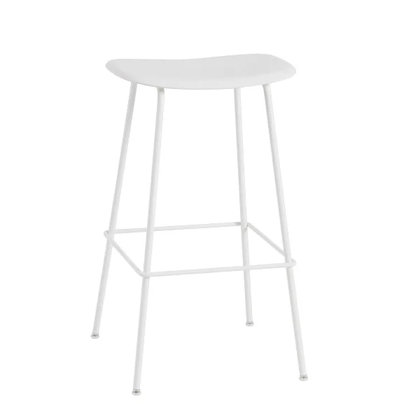 Muuto Tabouret de bar 75 cm Fiber Tube blanc