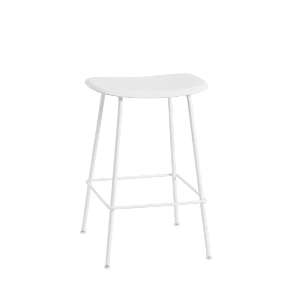 Muuto Tabouret de bar Fiber Tube 65 cm blanc