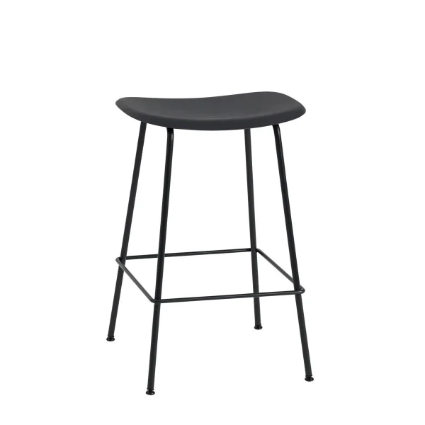 Muuto Tabouret de bar Fiber Tube 65 cm noir