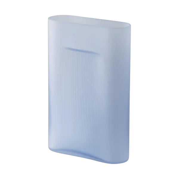 Muuto Vase Ridge vas verre gelé 35 cm Light blue