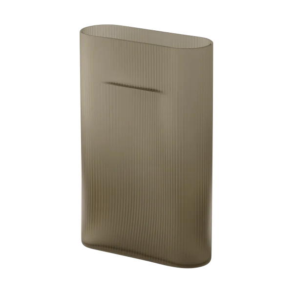 Muuto Vase Ridge vas verre gelé 35 cm Taupe