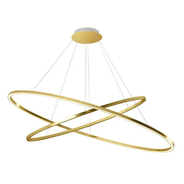 Nemo - Ellisse Double Suspension Polished Gold  Lighting
