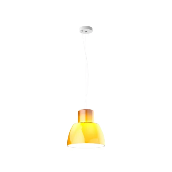 Nemo - Suspension Lorosae, jaune, Ø 30 cm, verre, E27