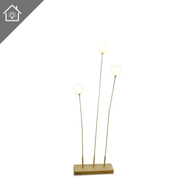 New Garden Bruna - lampadaire - 50 x 15 x 163 cm - 3 x 0,5W LED inclus - IP44 - blanc