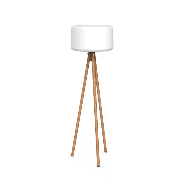 New Garden Chloe - lampadaire rechargeable avec panneau solaire - Ø 45 x 140 cm - 4,5W LED dimmable inclus - IP65 - blanc