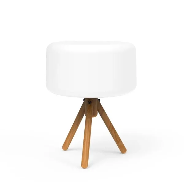 New Garden Chloe - lampe de table solaire avec télécommande - Ø 28 x 36 cm - 5W LED inclus - IP65 - blanc - RGB + couleur de lumière blanche
