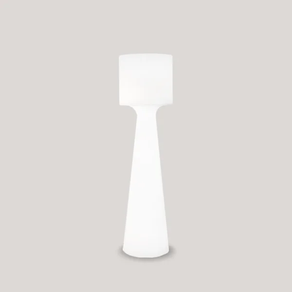 New Garden Grace 140 - lampadaire d'extérieur rechargeable avec télécommande - Ø 33 x 37 x 140 cm - 2W RGB LED inclus - IP65 - blanc