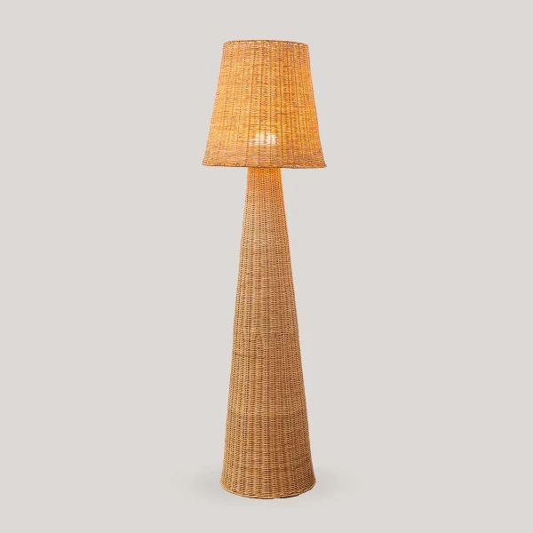 New Garden Lola 165 Nature - lampe de sol d'extérieur - Ø 45 x 165 cm - IP54 - rotin