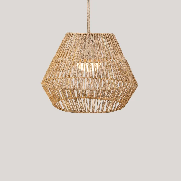 New Garden Sisine - lampe suspendue d'extérieur avec source lumineuse rechargeable et télécommande - 9W LED inclus - Ø 40 x 30,5 x 300 cm - IP54 - rotin