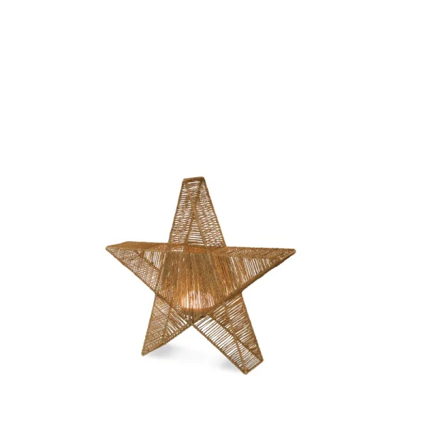 New Garden Sisine Star 60 - lampe de table rechargeable par télécommande - 60 x 60 x 12,5 cm - 9W dimmable LED inclus - IP54 - naturel