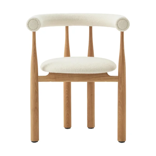 New Works Fauteuil Bukowski tapissé Oak, Barnum Lana