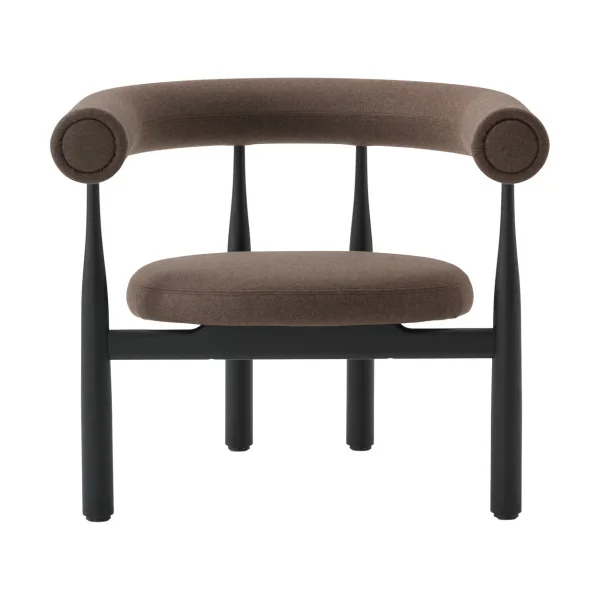 New Works Fauteuil lounge Bukowski Black, Wooly Plus 1007