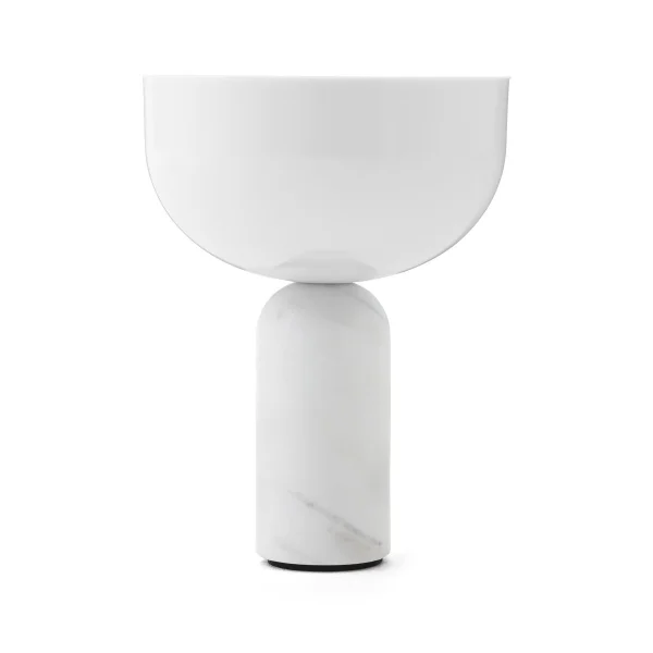 New Works Lampe de table portable Kizu White marble