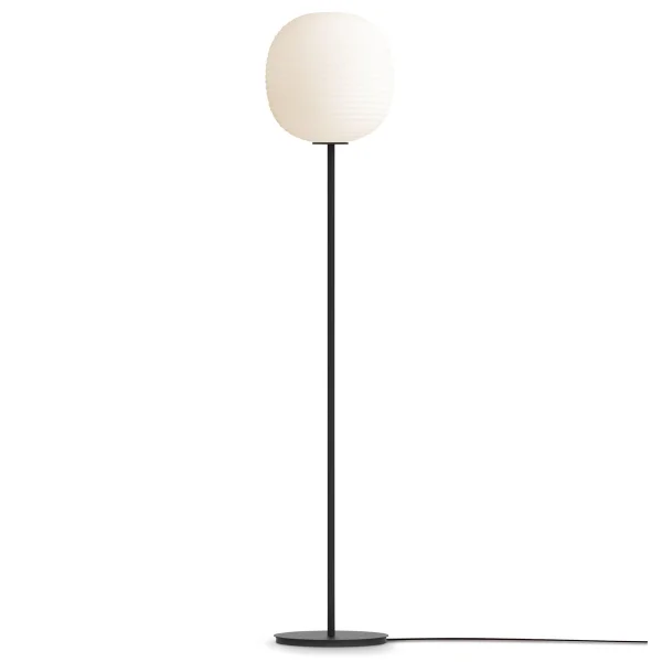 New Works Lampe sur pied Lantern moyen Frosted white opal glass