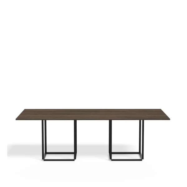 New Works Table à manger rectangulaire Florence walnut, structure noire