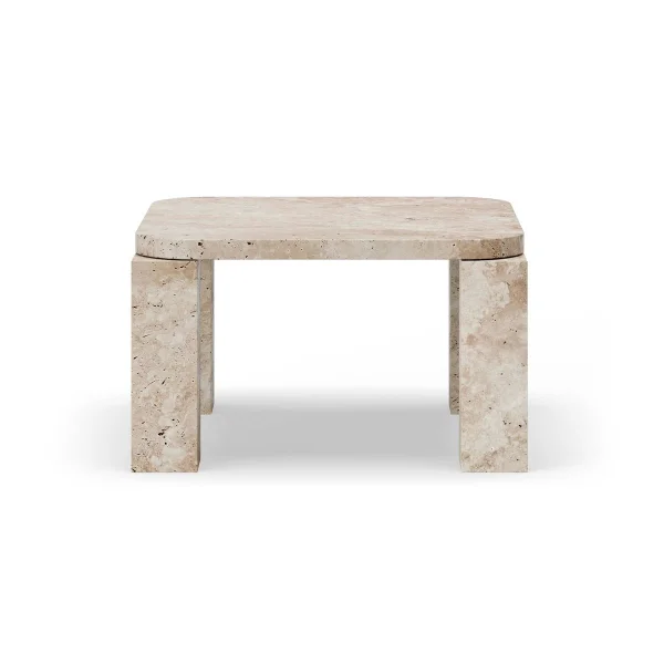 New Works Table basse Atlas 60x60 cm Unfilled Travertine