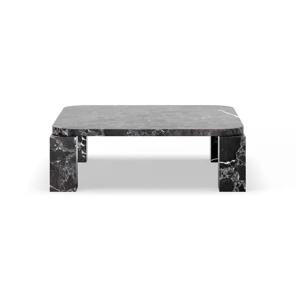 New Works Table basse Atlas 82x82 cm Costa Black marble