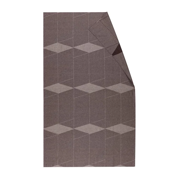 NJRD Nappe Geometric 147x250 cm Marron-blanc