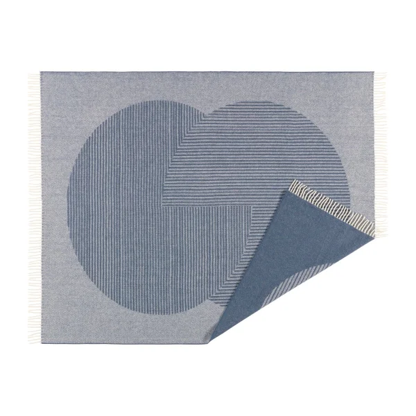 NJRD Plaid en laine Circles 130x185 cm Bleu