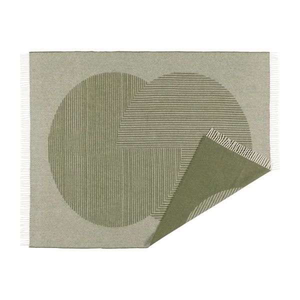NJRD Plaid en laine Circles 130x185 cm Vert