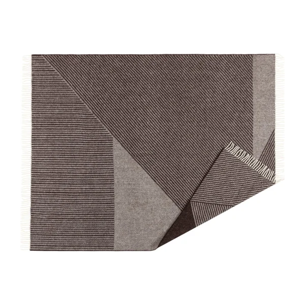 NJRD Plaid en laine Stripes 130x185 cm Marron