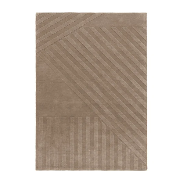 NJRD Tapis en laine Levels stripes gris 170x240 cm