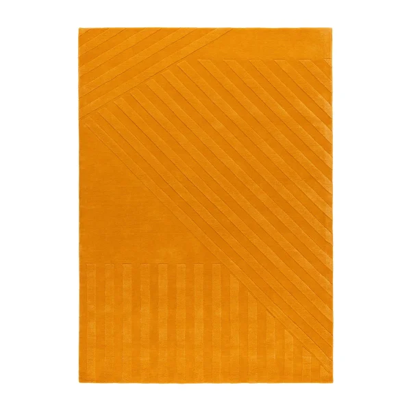 NJRD Tapis en laine Levels stripes jaune 170x240 cm