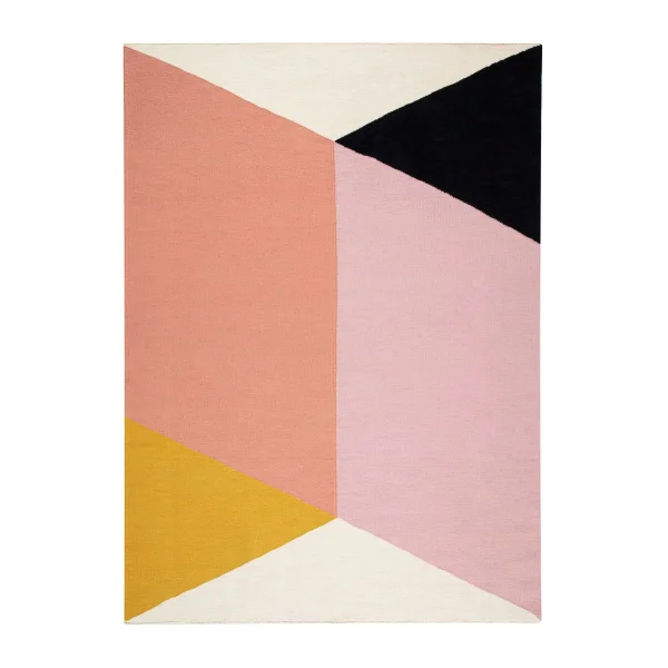 NJRD Tapis Kelim Circles blocks rose 170x240 cm