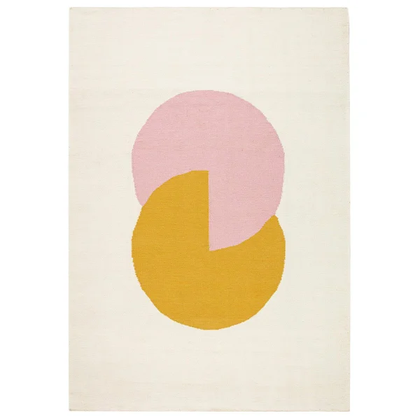 NJRD Tapis Kelim Circles blocks rose 200x300 cm