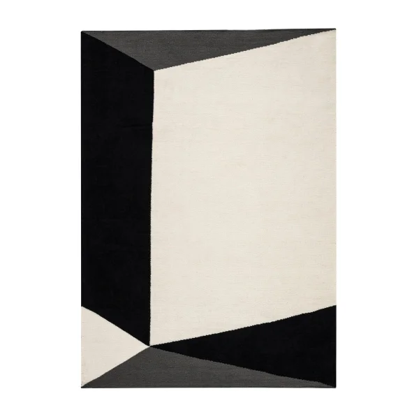 NJRD Tapis Kelim Triangles blocks blanc nature 170x240 cm