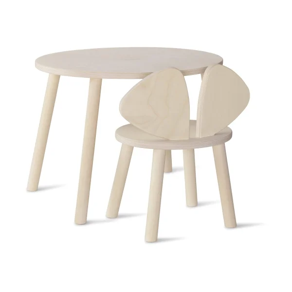 Nofred Ensemble Mouse chaise haute + table Bouleau