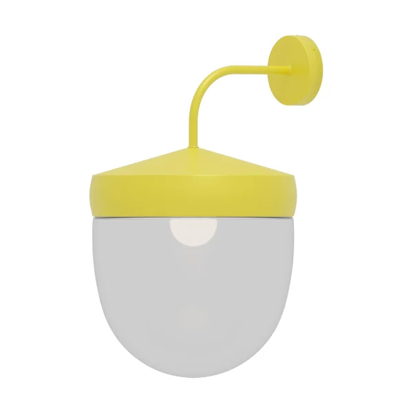 Noon Lampe murale Pan 30 cm verre transparent Jaune