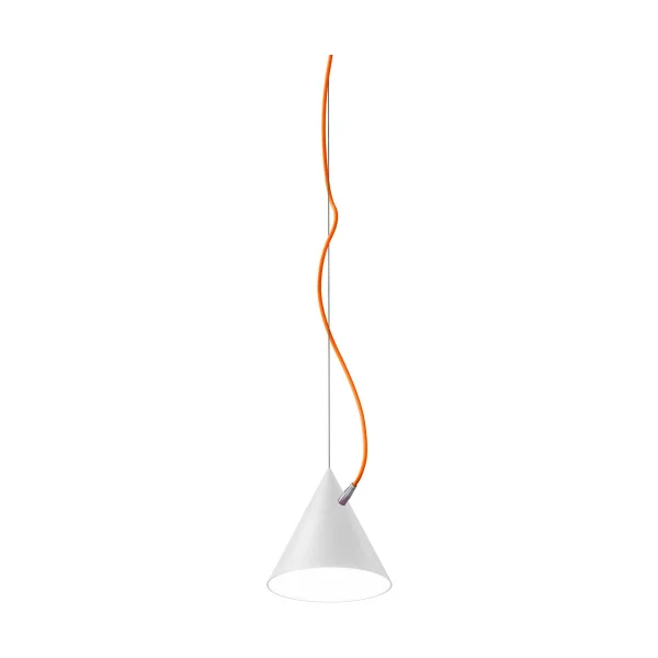 Noon Suspension Castor 20 cm Blanc-orange-argent