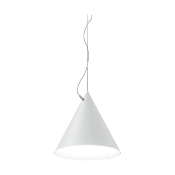 Noon Suspension Castor 40 cm Blanc-blanc-argent