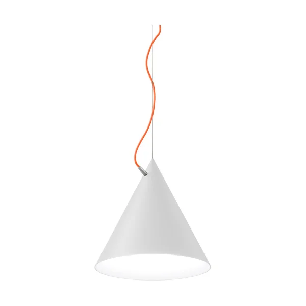 Noon Suspension Castor 40 cm Blanc-orange-argent