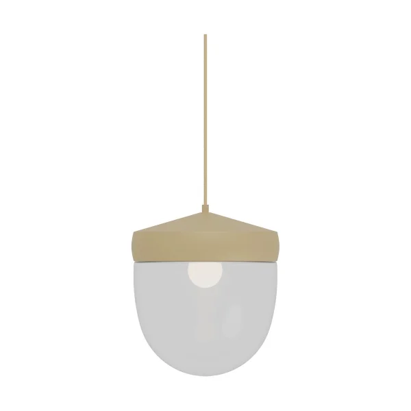 Noon Suspension Pan 30 cm verre transparent Beige-lumière beige