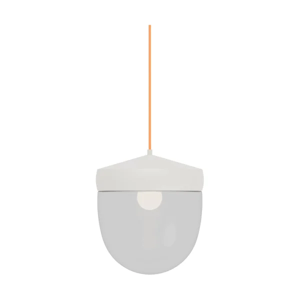 Noon Suspension Pan 30 cm verre transparent Blanc-orange