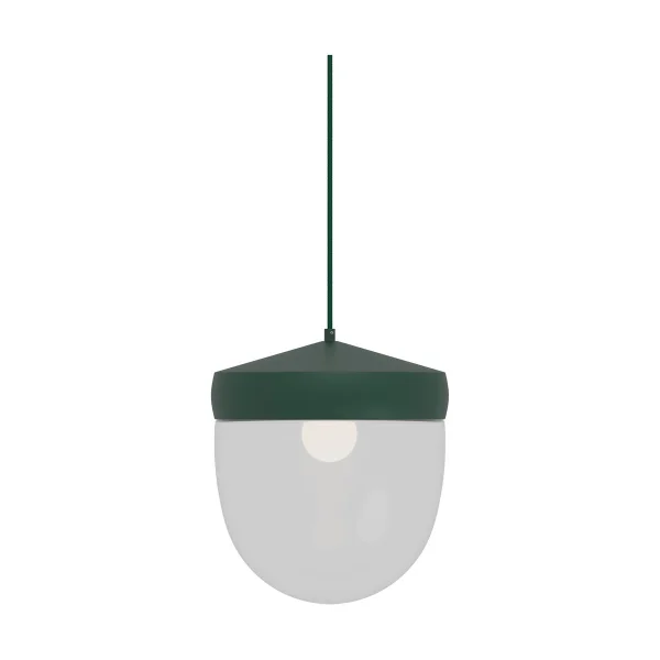 Noon Suspension Pan 30 cm verre transparent British racing green-vert foncé