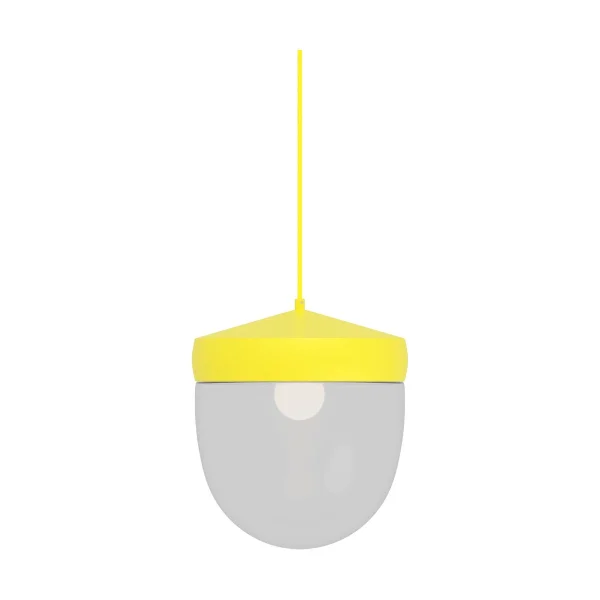 Noon Suspension Pan 30 cm verre transparent Jaune-jaune clair