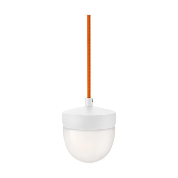 Noon Suspension Pan verre givré 10 cm Blanc-orange