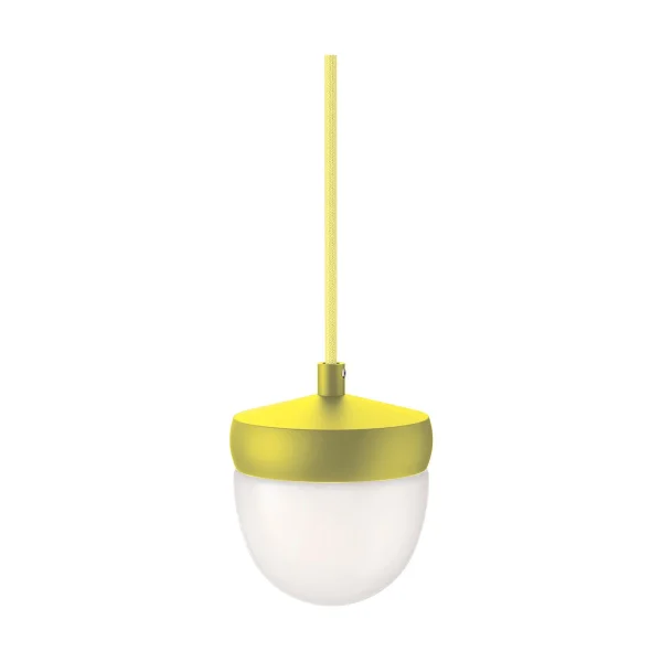 Noon Suspension Pan verre givré 10 cm Jaune-jaune clair