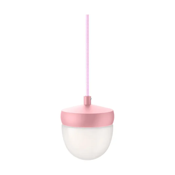 Noon Suspension Pan verre givré 10 cm Rose-rose