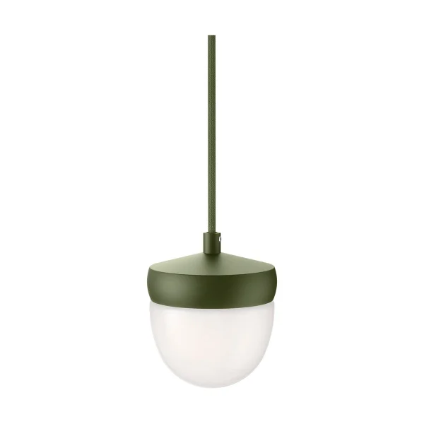 Noon Suspension Pan verre givré 10 cm Vert militaire-vert